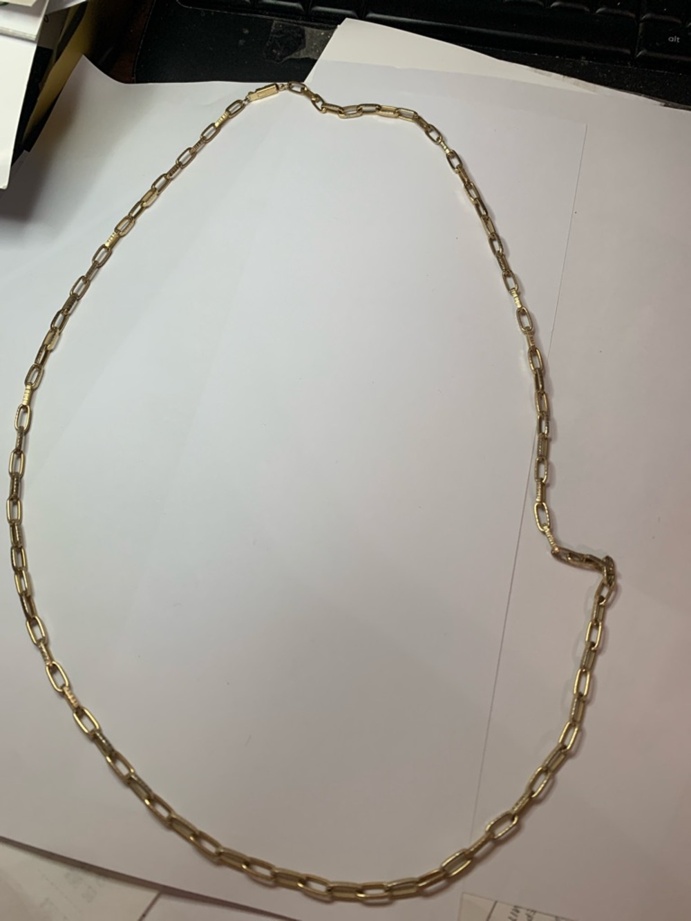 Gold Chain Link Necklace - Women's Jewelry